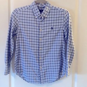 Ralph Lauren Boys Polo Long Sleeve Button Down Shirt Sz M(10-12) Barely Worn